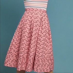 ottod Ame Eyelet Midi Skirt